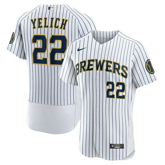 Christian Yelich White MLB Milwaukee Brewers Team Alternate Authentic Jersey - Picture 4 of 4